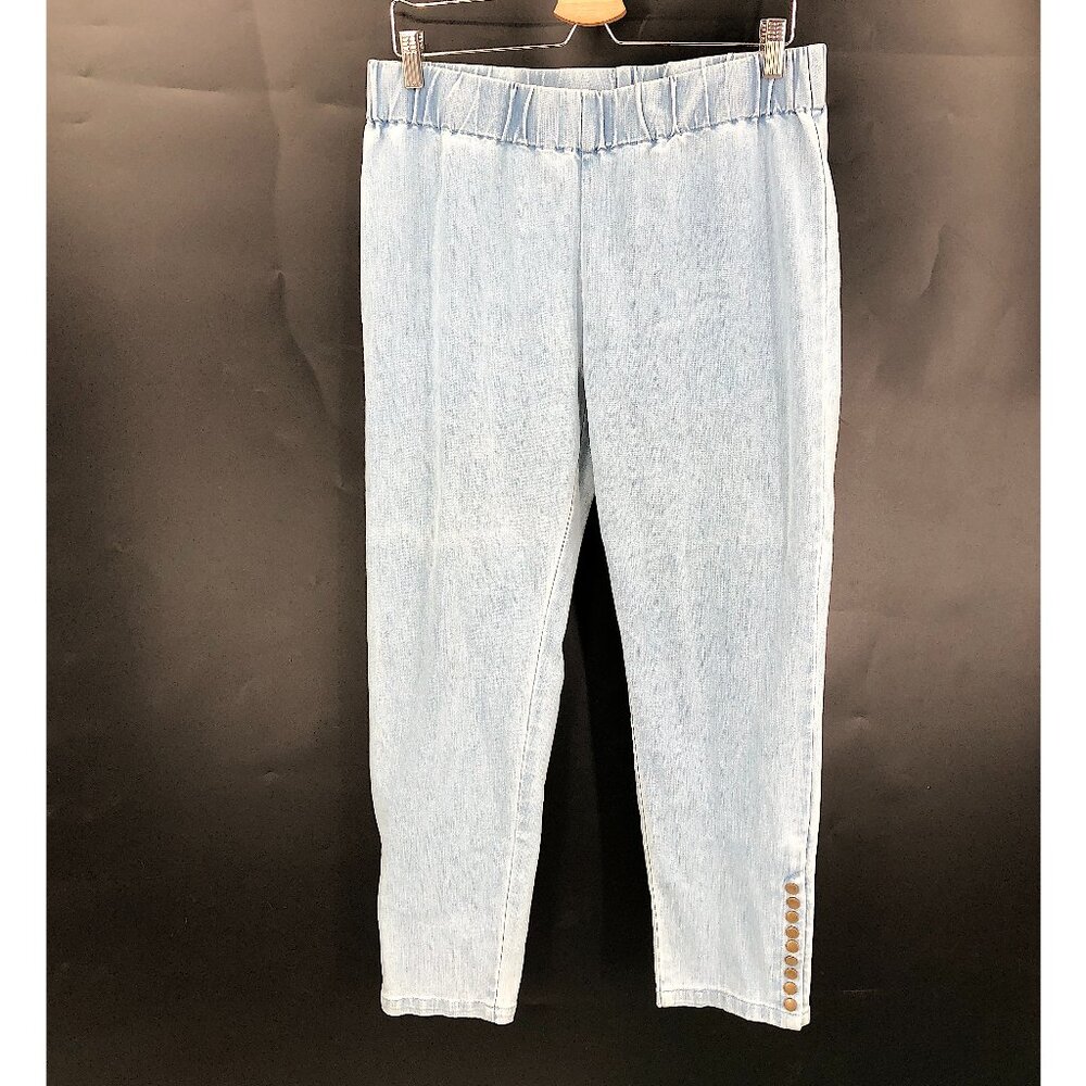 SOFT SURROUNDINGS Stretch Cotton Metro legging jeans jegging light L petite PL
